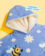 Load image into Gallery viewer, Bee Fleece Blanket Hoodie