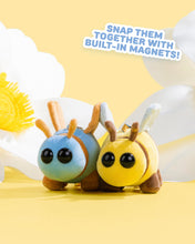 Load image into Gallery viewer, Queen Bee + Bee Plush Keychain Set