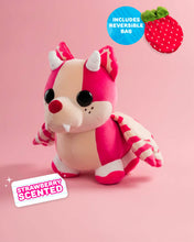 Load image into Gallery viewer, Pre-Order Adopt Me!: Strawberry Shortcake Bat Dragon Scented Plush + Reversible Bag
