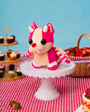 Load image into Gallery viewer, Pre-Order Adopt Me!: Strawberry Shortcake Bat Dragon Scented Plush + Reversible Bag
